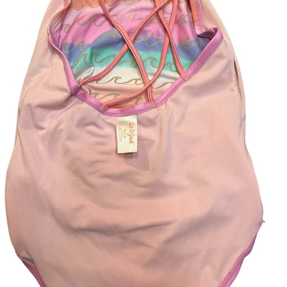 Cat & Jack One Piece Swimsuit with Watercolor Stripes - Picture 4 of 4